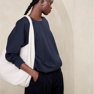 Navy blue crew Neck oversize sweatshirt